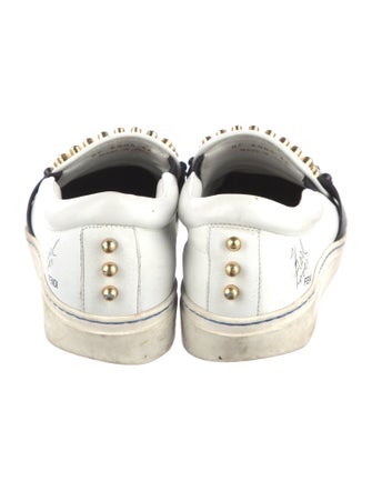 Fendi Leather Printed Sneakers