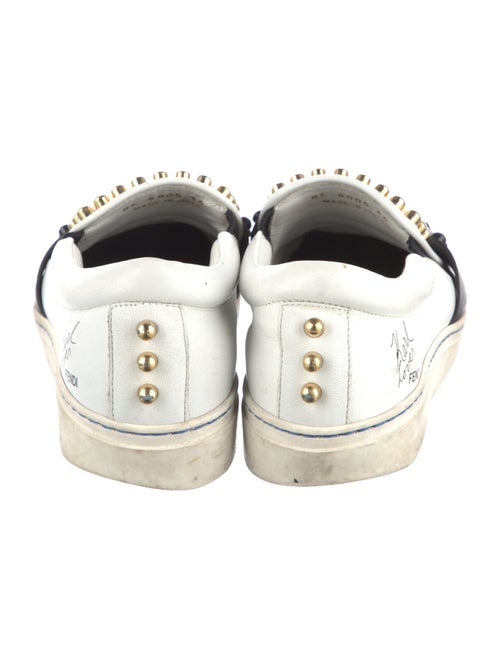 Fendi Leather Printed Sneakers