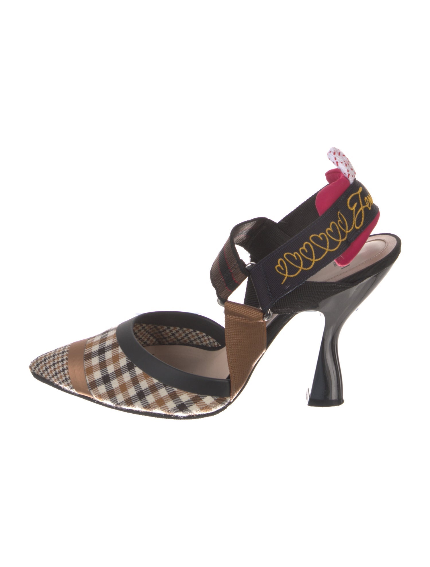 Fendi Printed Slingback Pumps