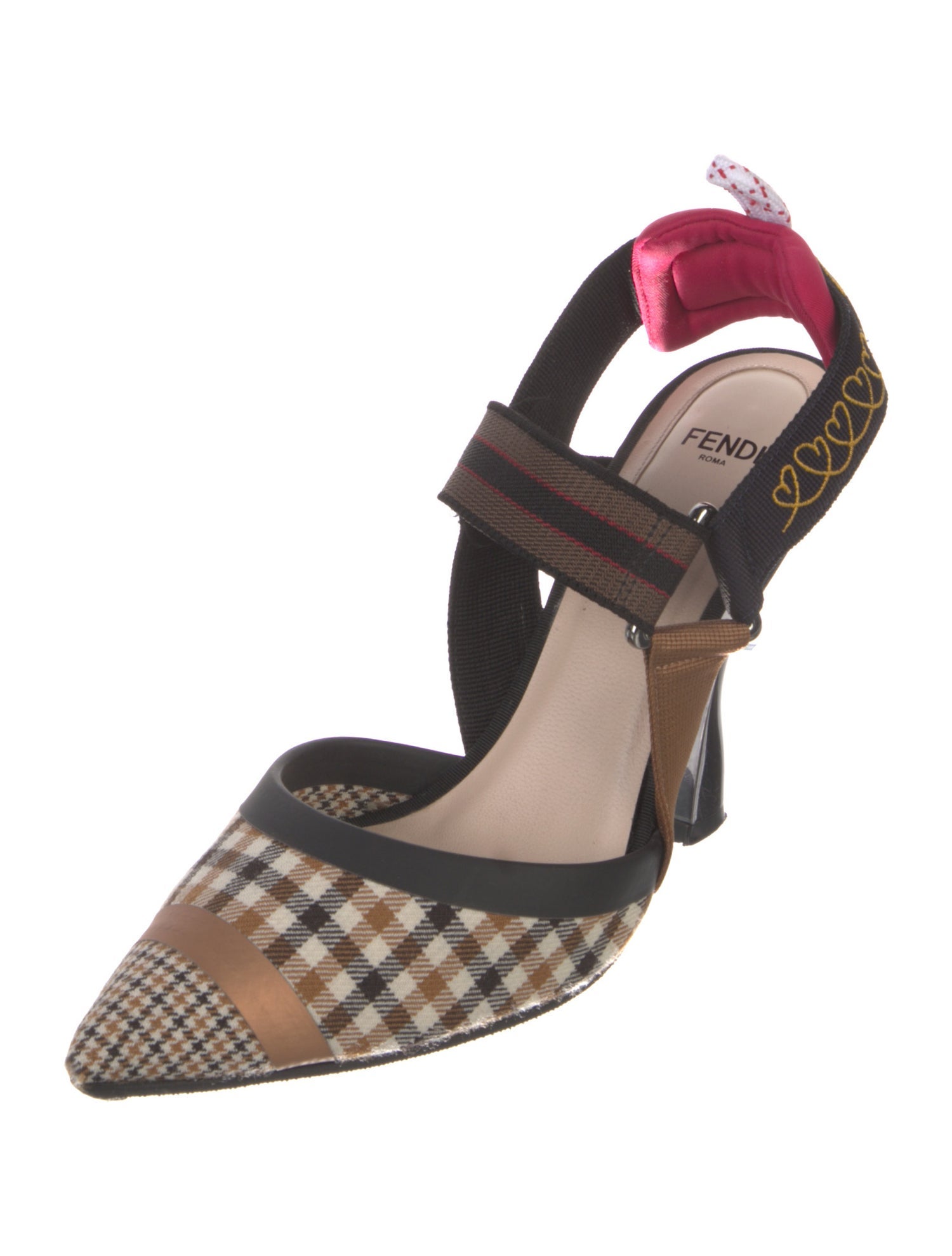 Fendi Printed Slingback Pumps