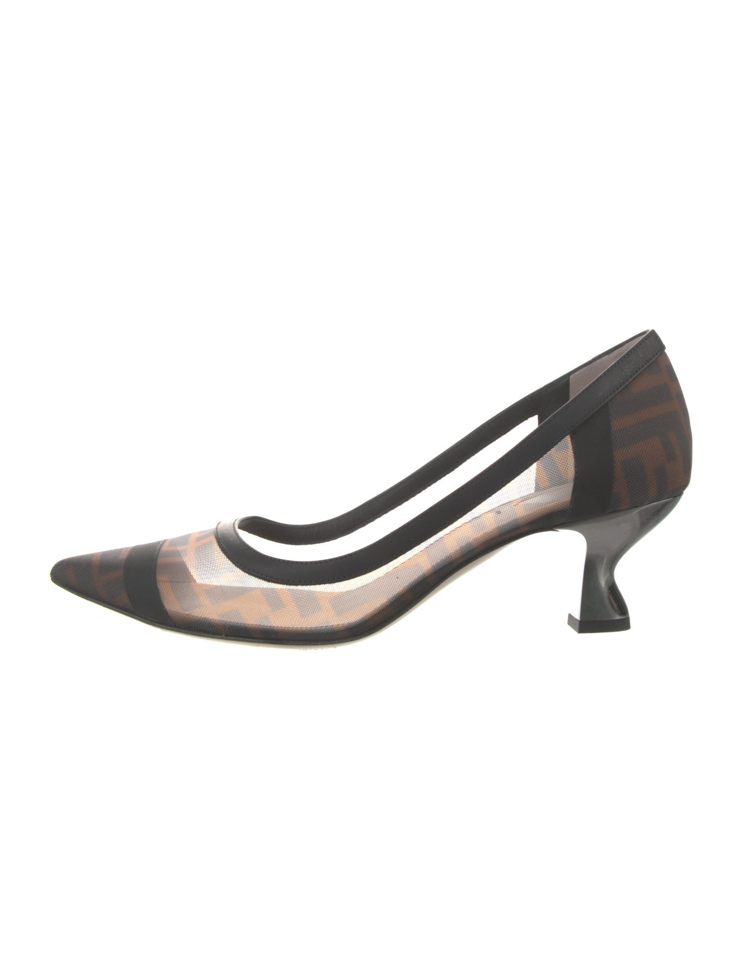 Fendi Zucca FF Logo Mesh Pumps