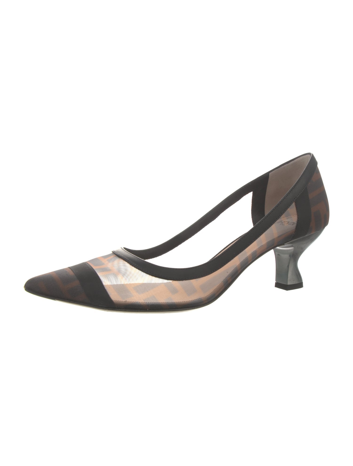 Fendi Zucca FF Logo Mesh Pumps