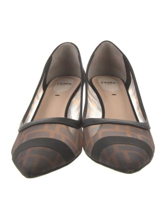 Fendi Zucca FF Logo Mesh Pumps