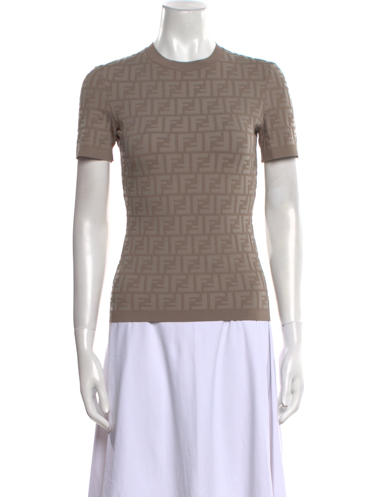 Fendi Crew Neck Short Sleeve Top