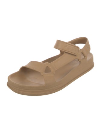 Fendi Zucca FF Logo Rubber Slingback Sandals