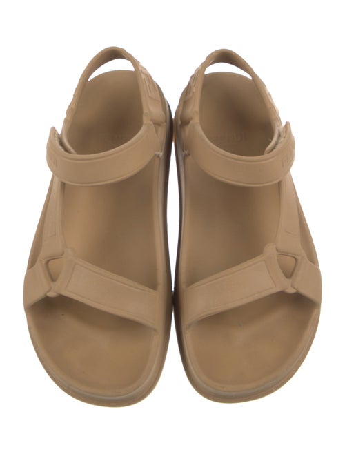 Fendi Zucca FF Logo Rubber Slingback Sandals