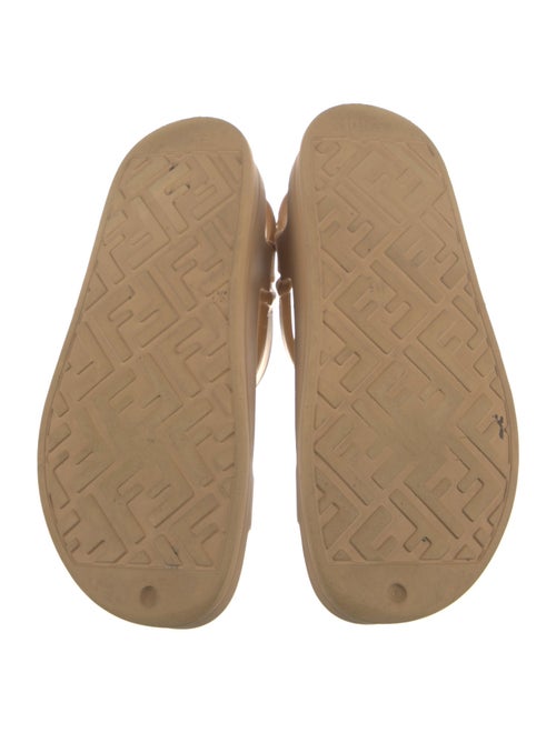 Fendi Zucca FF Logo Rubber Slingback Sandals