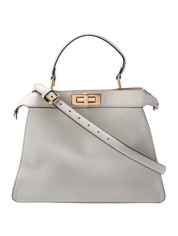 Fendi Handle Bags Leather Peekaboo Medium