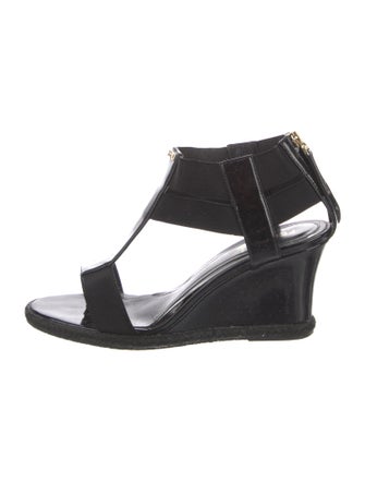 Fendi Patent Leather T-Strap Sandals