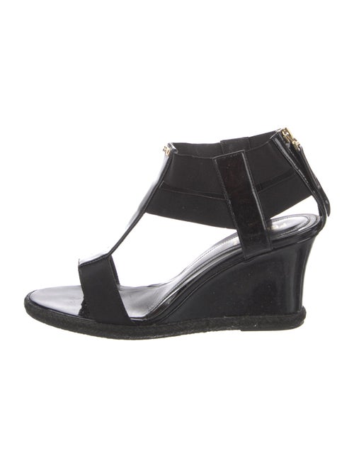 Fendi Patent Leather T-Strap Sandals