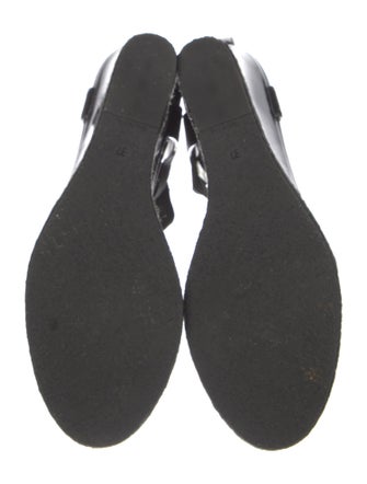 Fendi Patent Leather T-Strap Sandals