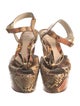 Fendi Snakeskin Animal Print Slingback Sandals
