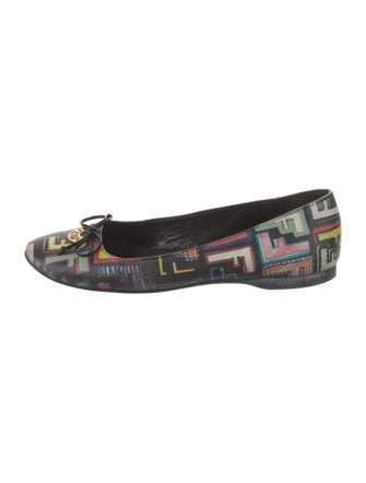 Fendi Zucca FF Logo Printed Ballet Flats