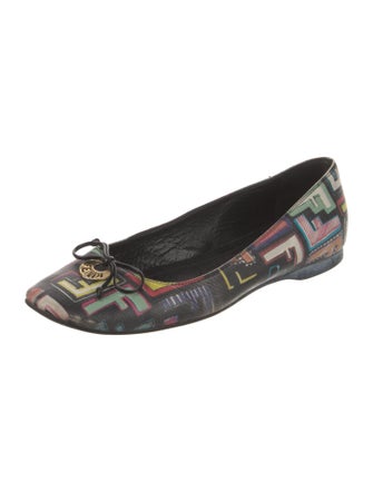 Fendi Zucca FF Logo Printed Ballet Flats