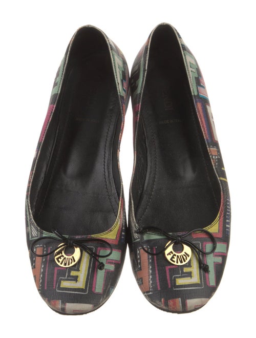 Fendi Zucca FF Logo Printed Ballet Flats