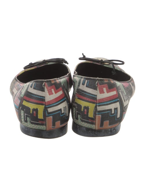 Fendi Zucca FF Logo Printed Ballet Flats