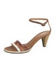 Fendi Leather Colorblock Pattern Sandals
