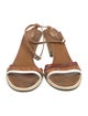 Fendi Leather Colorblock Pattern Sandals
