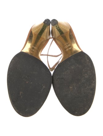 Fendi Leather Colorblock Pattern Sandals