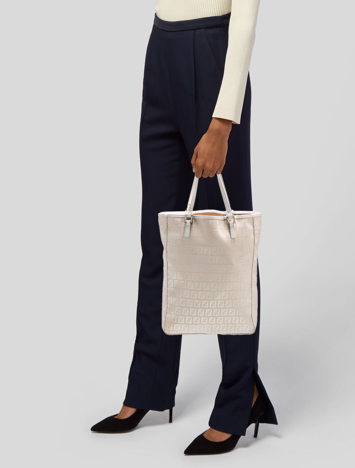 Fendi Zucchino FF Tote Vintage