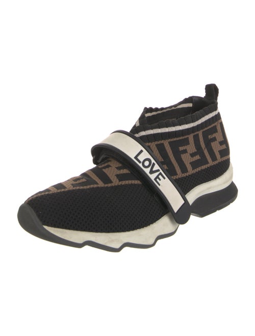 Fendi Zucca FF Logo Canvas Sock Sneakers