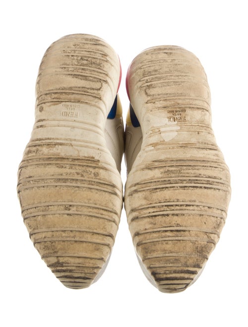 Fendi Leather Printed Chunky Sneakers