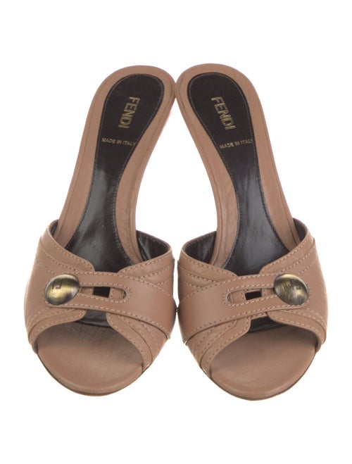 Fendi Leather Slides