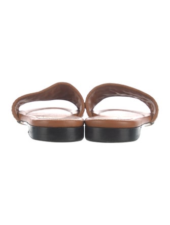 Fendi Leather Graphic Print Slides