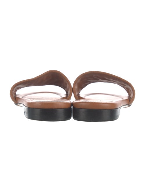 Fendi Leather Graphic Print Slides