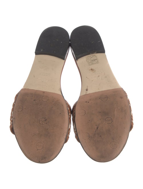 Fendi Leather Graphic Print Slides