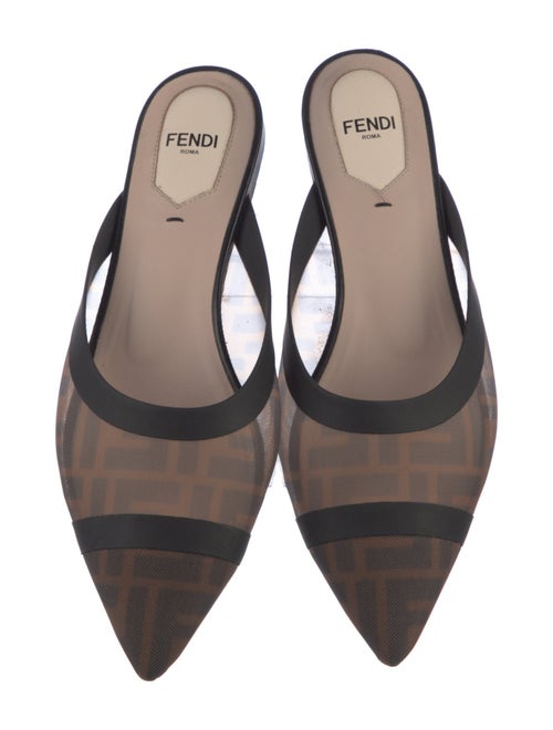Fendi Zucca FF Logo Mesh Mules