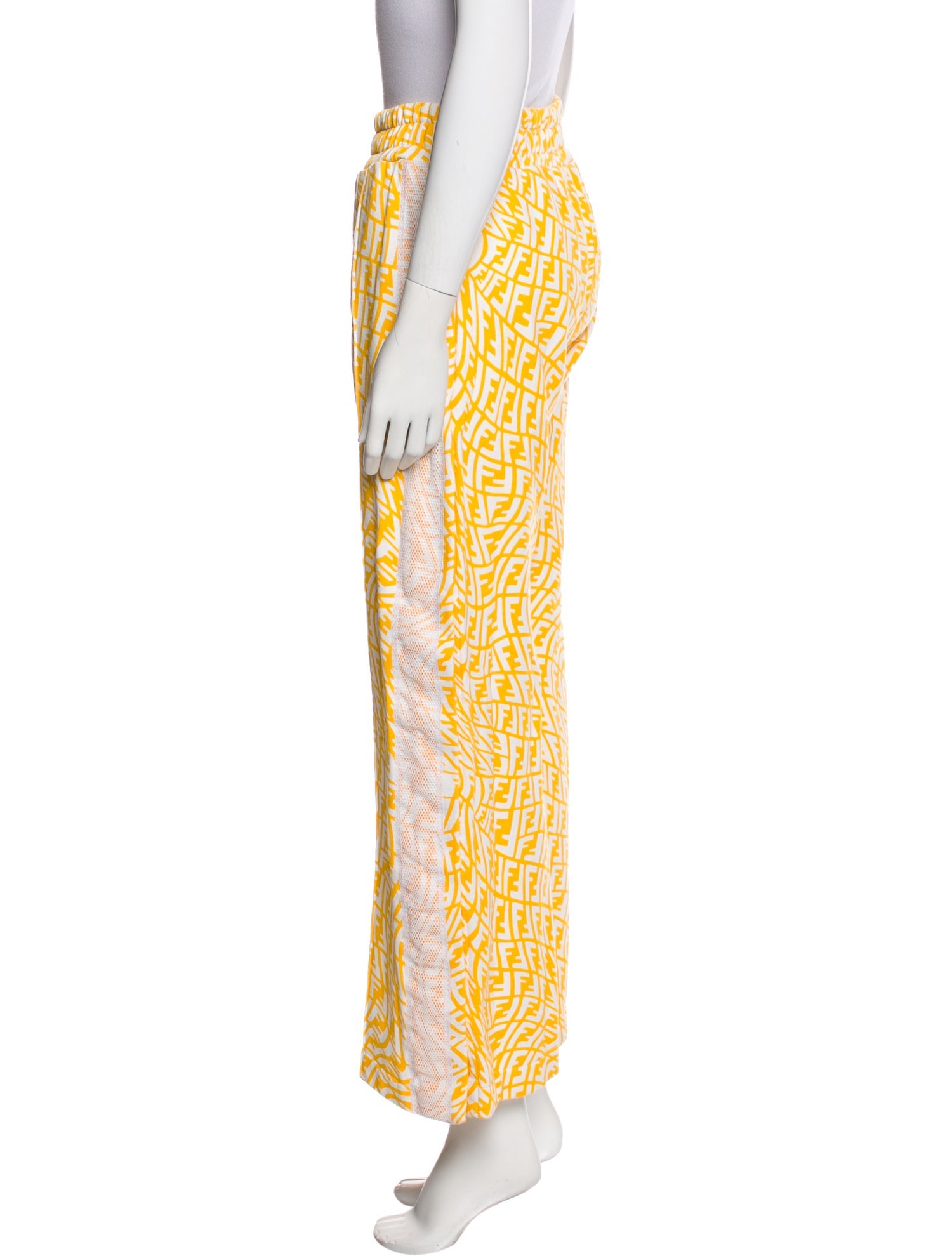 Fendi Printed Mesh Accents Sweatpants