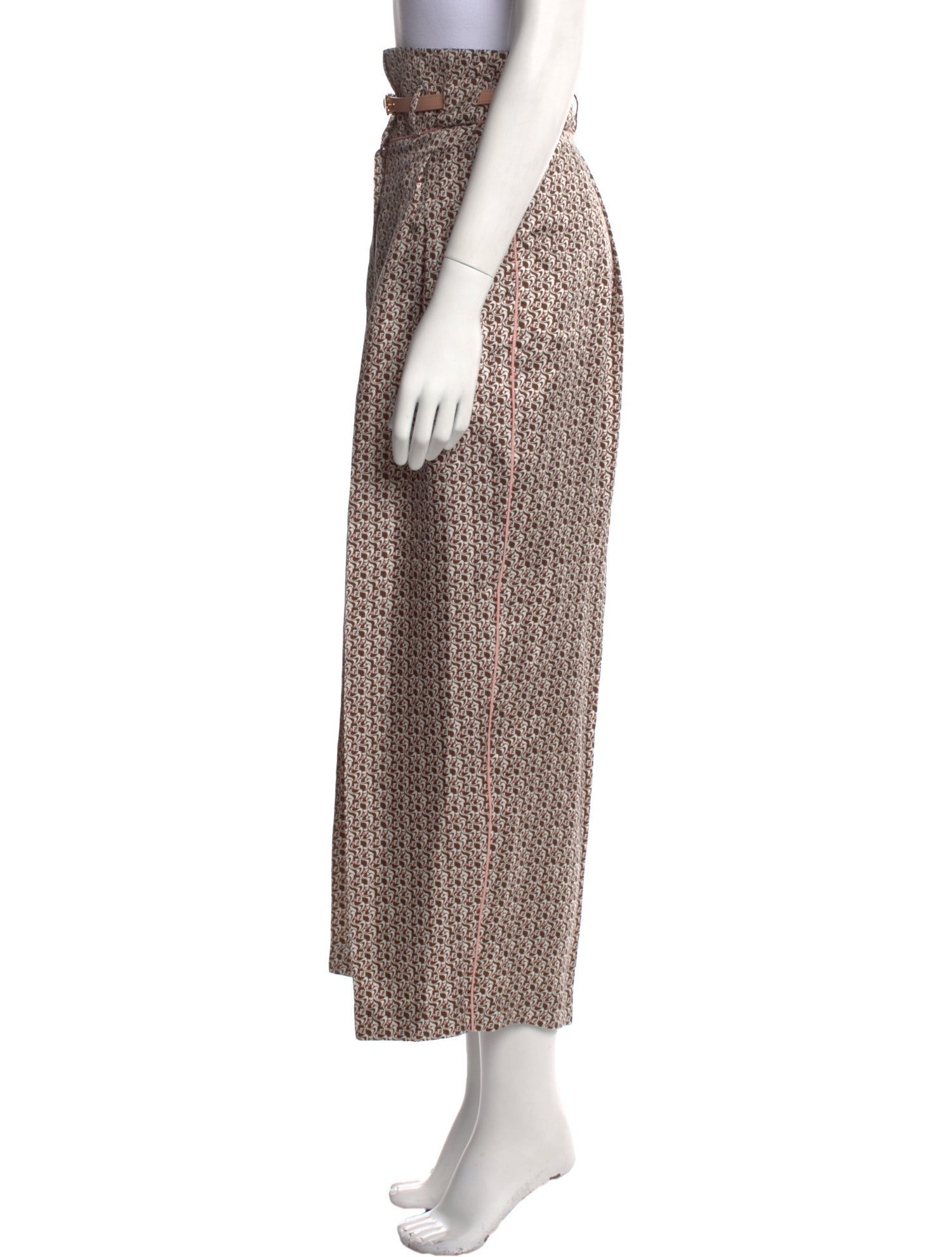 Fendi Silk Wide Leg Pants