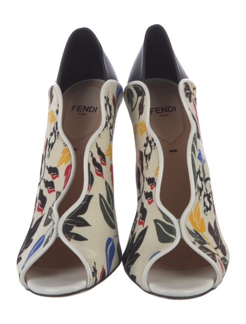 Fendi Canvas Floral Print Pumps