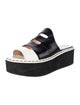 Fendi Leather Cutout Accent Slides