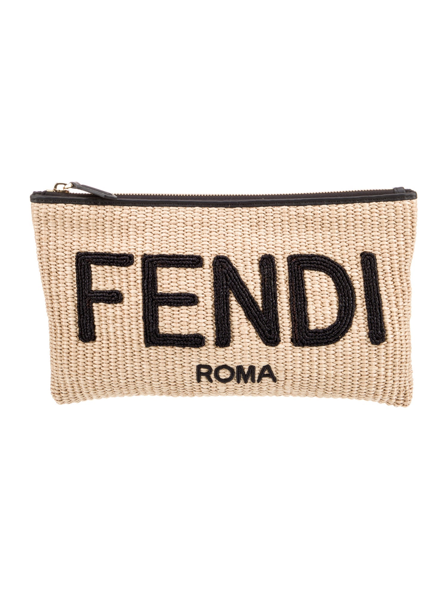 Fendi Raffia Clutch