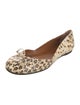 Fendi Leather Animal Print D'Orsay Flats