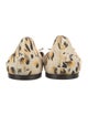 Fendi Leather Animal Print D'Orsay Flats