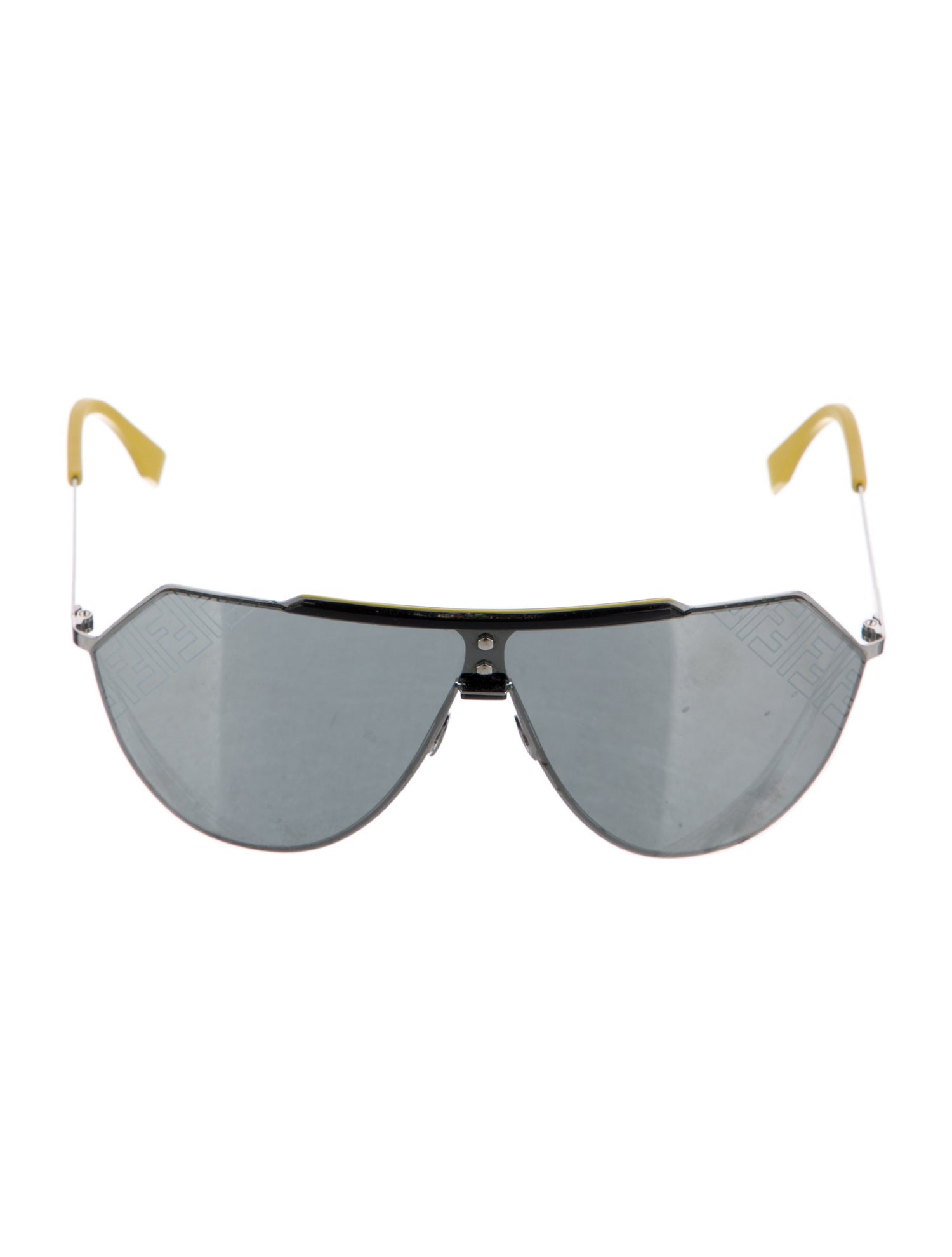 Fendi Zucca FF Logo Shield Sunglasses
