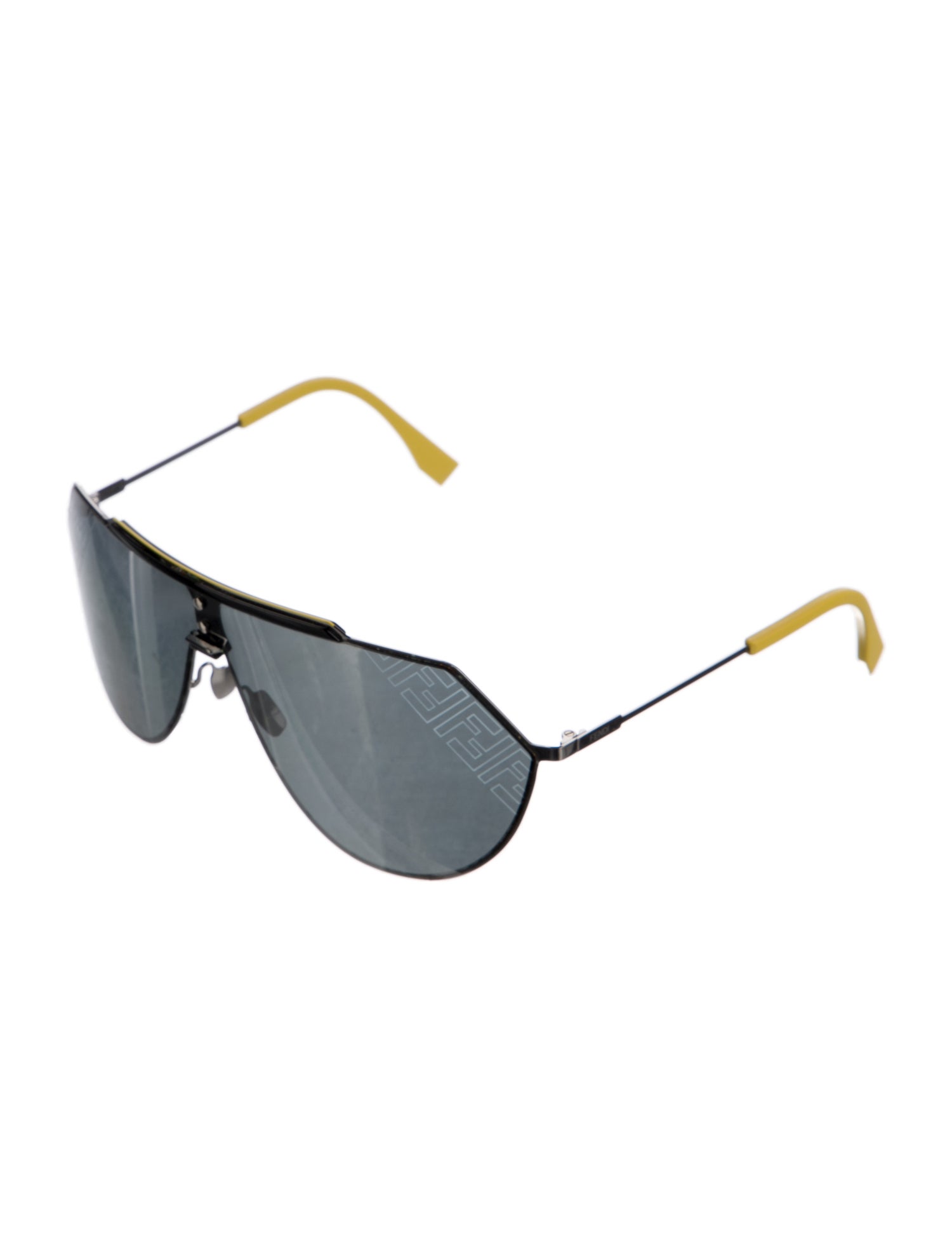 Fendi Zucca FF Logo Shield Sunglasses