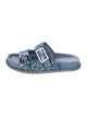 Fendi Zucca FF Logo Denim Slides