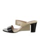 Fendi Patent Leather Colorblock Pattern Slides