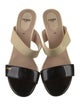 Fendi Patent Leather Colorblock Pattern Slides