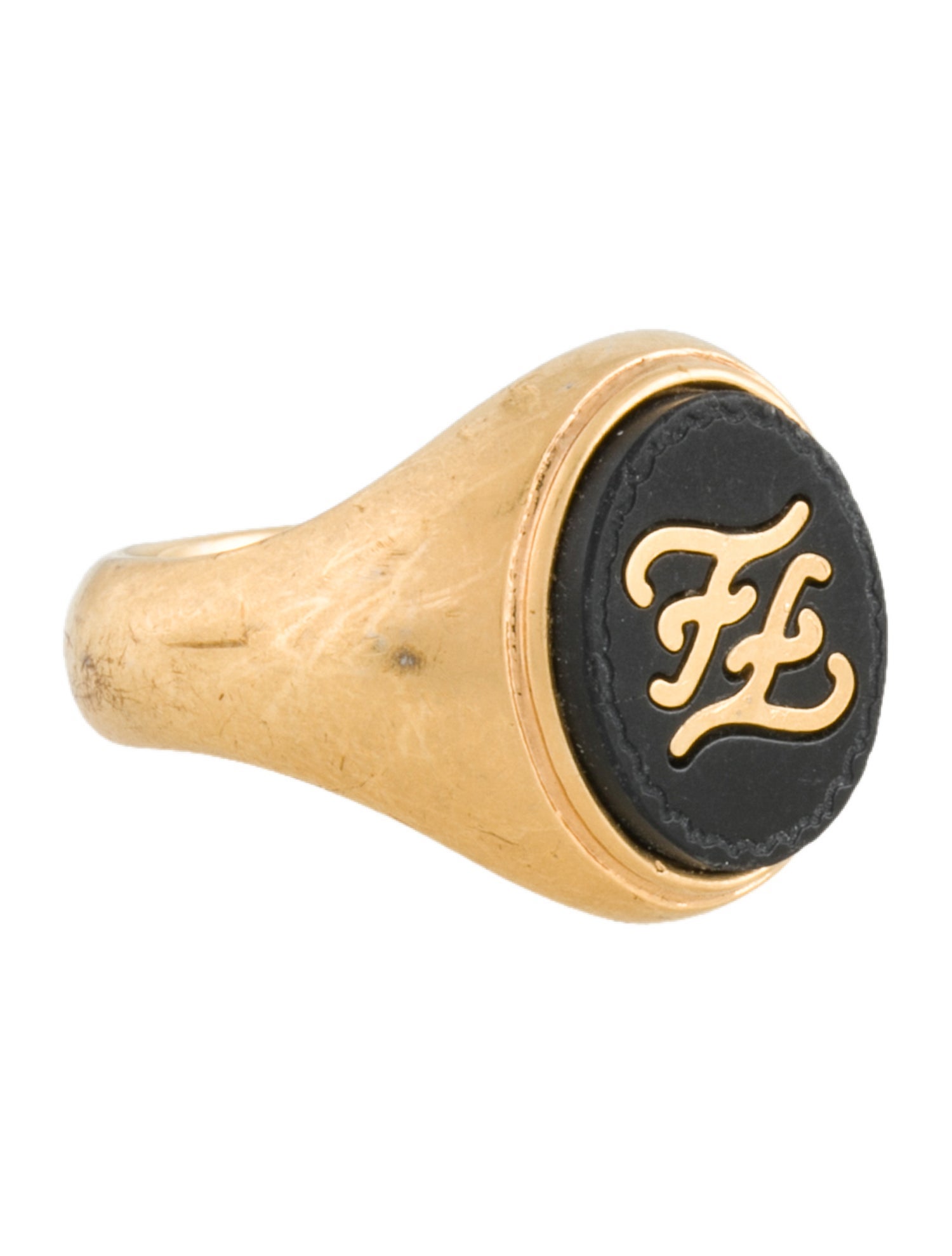 Fendi Karligraphy Signet Ring