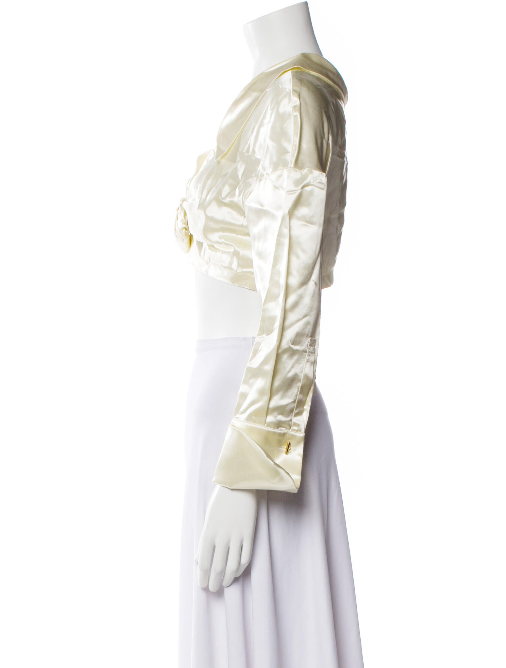 Fendi Three-Quarter Sleeve Crop Top w/ Tags