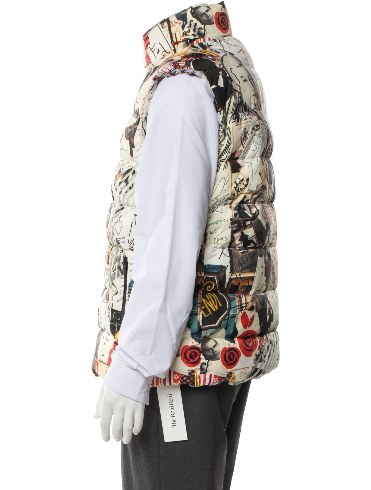 Fendi 25C Embroidered Denim Vest  228894
