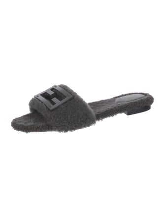 Fendi Shearling Slides
