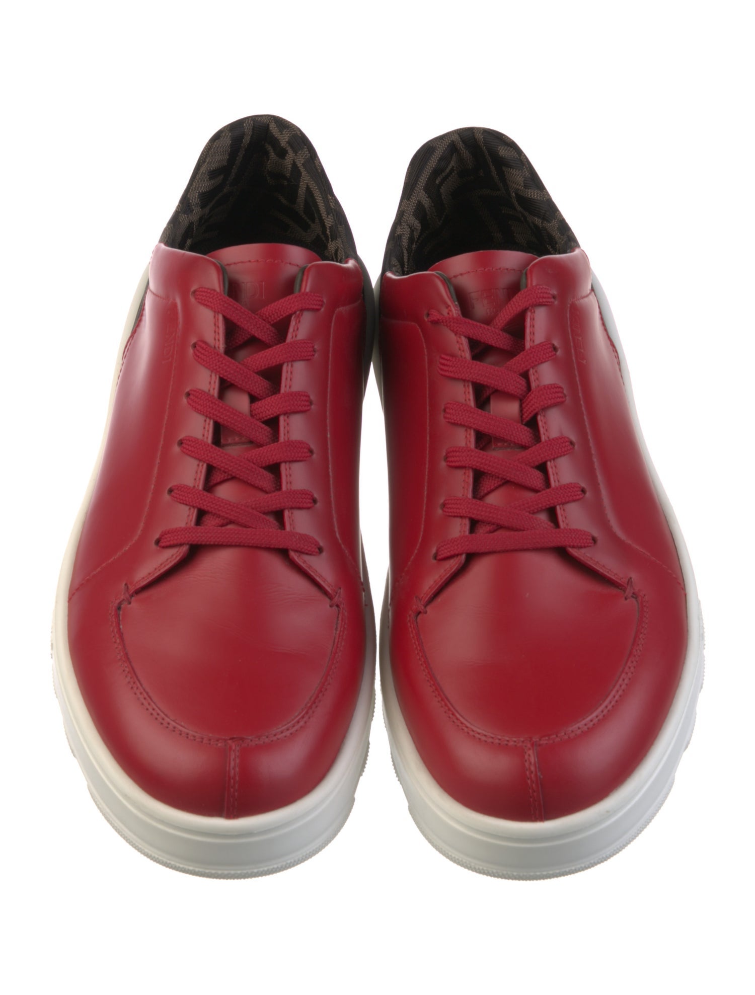 Fendi Zucca FF Logo Leather Sneakers