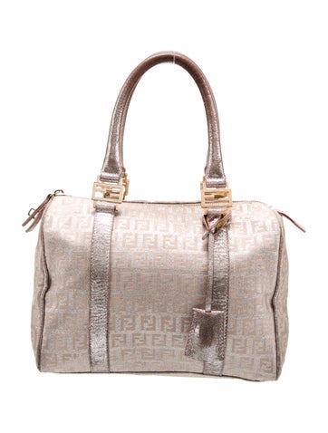 Fendi Handle Bags Zucchino FF Boston Vintage