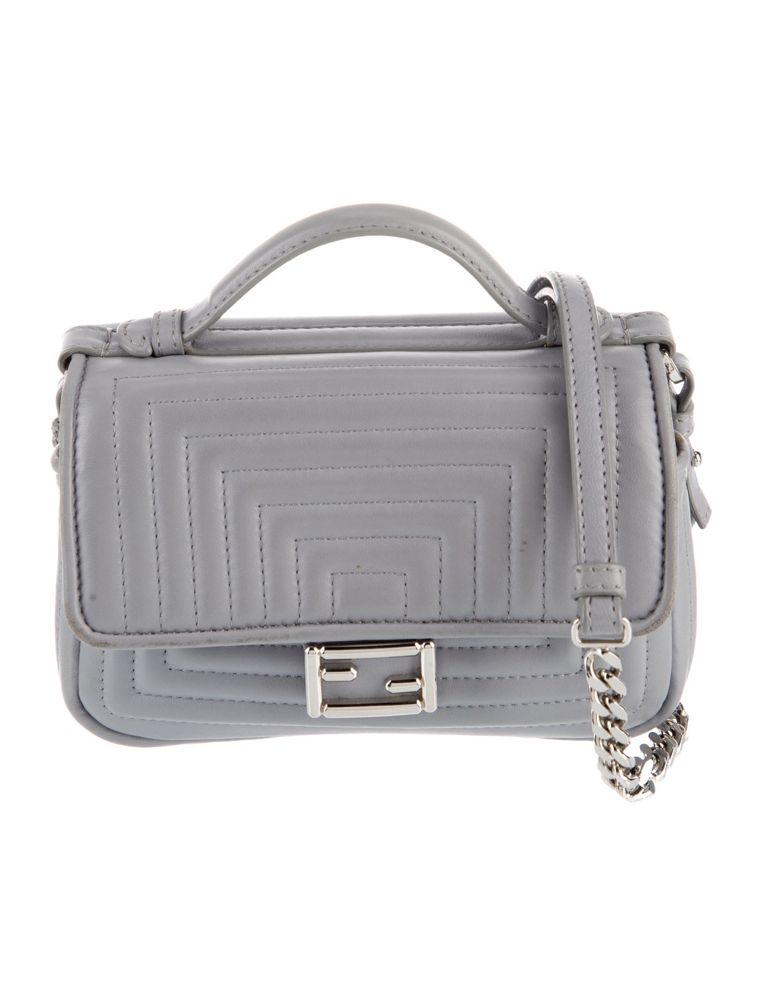 Fendi Leather Baguette Micro